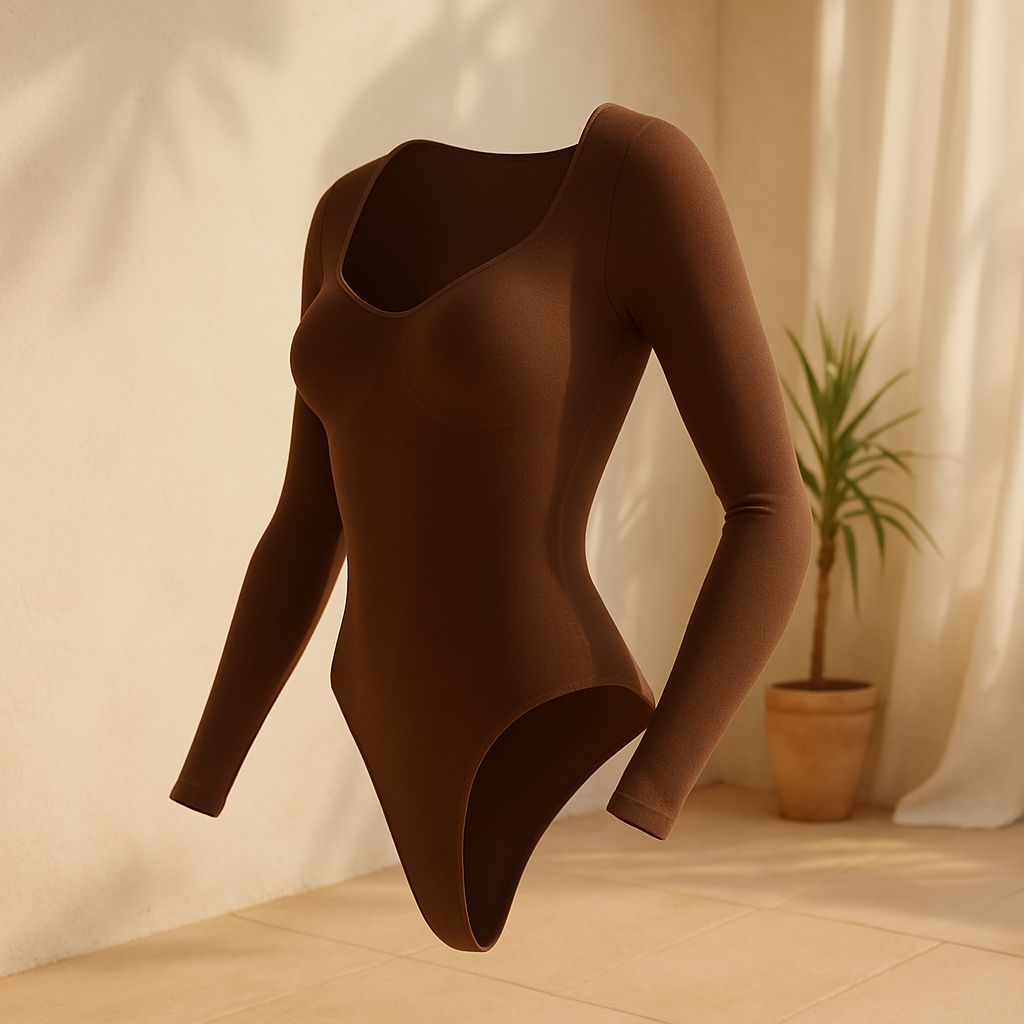 LONG SLEEVE FULL BACK THONG BODYSUIT
