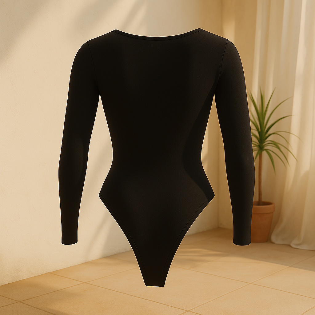 LONG SLEEVE FULL BACK THONG BODYSUIT